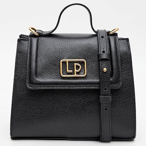 Bolsa Tote Lança Perfume Enfeite Metal Ou26 Preto Feminino