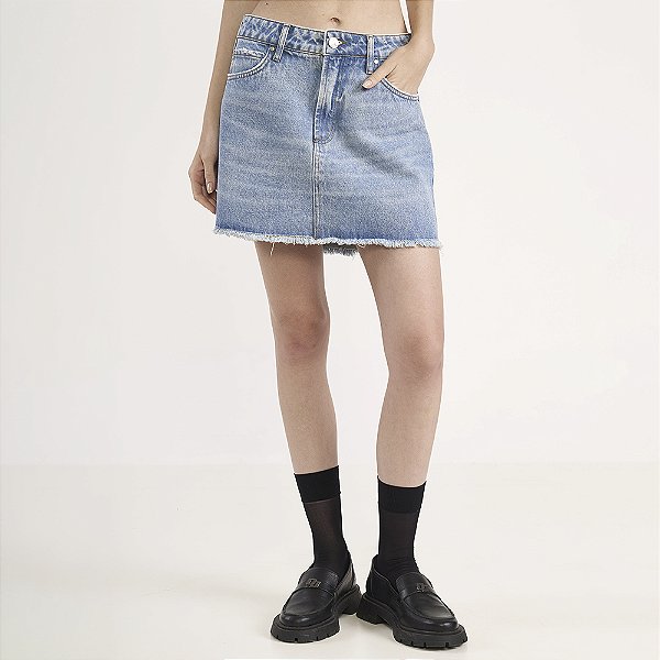 Saia Jeans Colcci Classic In26 Azul Feminino