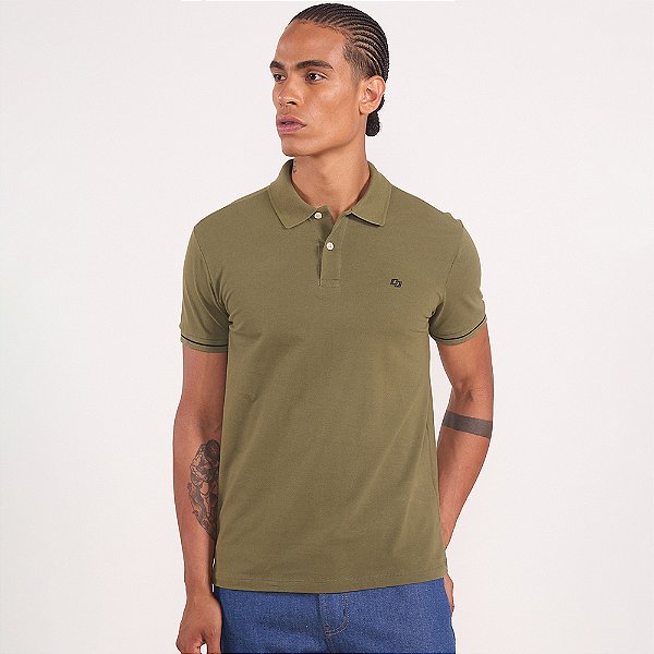 Camisa Polo Colcci Piquet Iconic In26 Verde Masculino