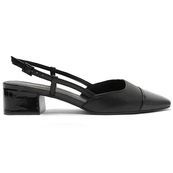 Sapatilha Anacapri Slingback Salto Baixo Preto Feminino