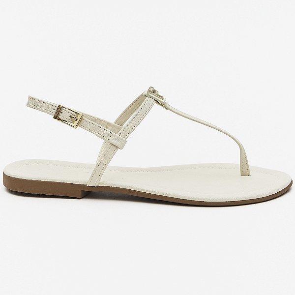 Rasteira Easy Lança Perfume Enfeite In26 Off White Feminino
