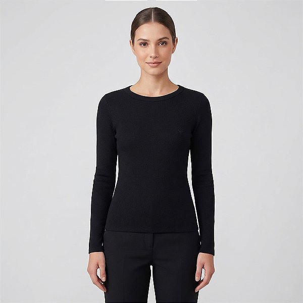 Suéter Dudalina Luna In26 Preto Feminino