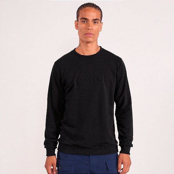 Moletom Colcci Relevo In26 Preto Masculino