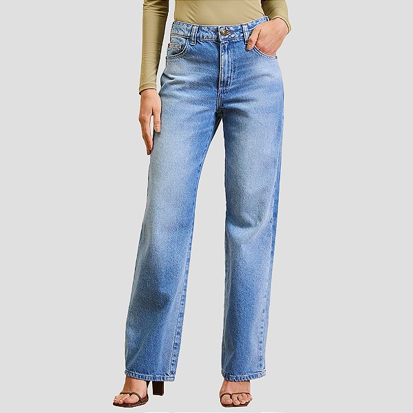 Calça Jeans Forum Raquel Wide Leg In26 Azul Feminino
