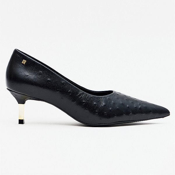Scarpin Lança Perfume Couro Bico Fino In26 Preto Feminino