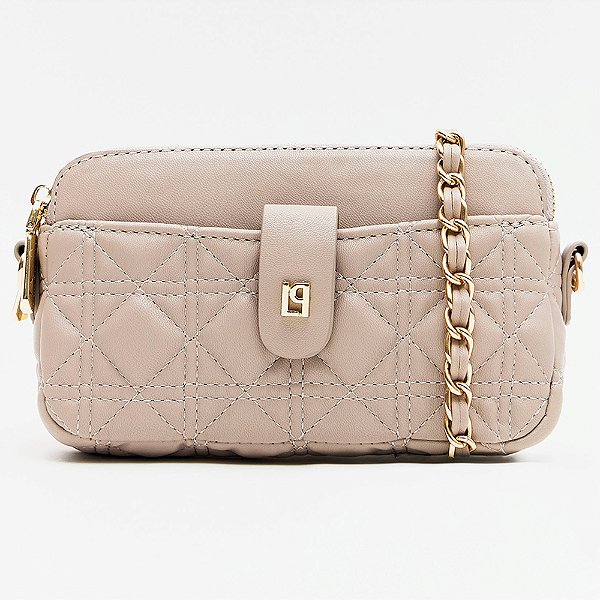 Bolsa Crossbody Lança Perfume Matelasse In26 Bege Feminino