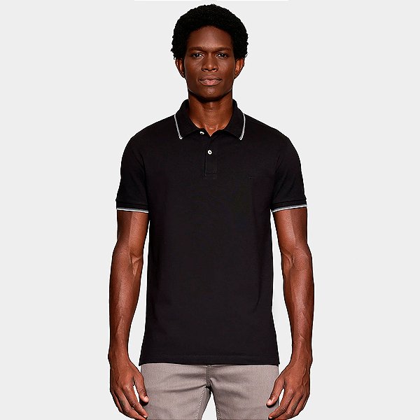 Camisa Polo Aramis Basic 4 Frisos In26 Preto Masculino