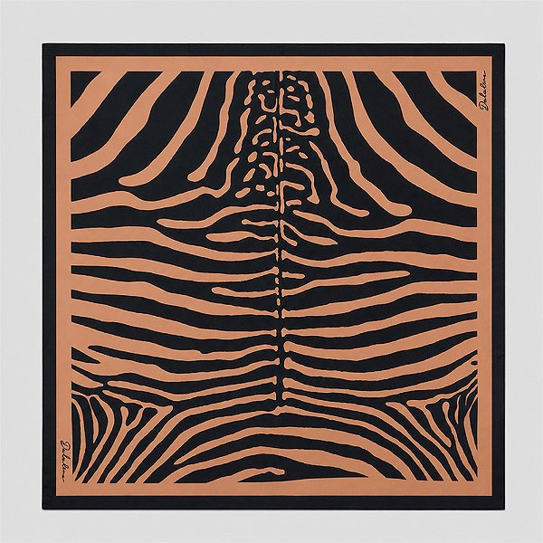 Lenço Dudalina Zebra In26 Marrom Feminino