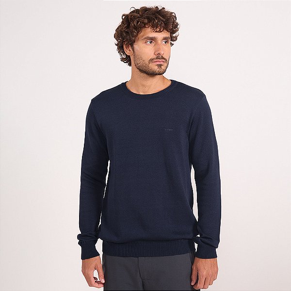 Suéter Tricot Colcci Basic In26 Marinho Masculino
