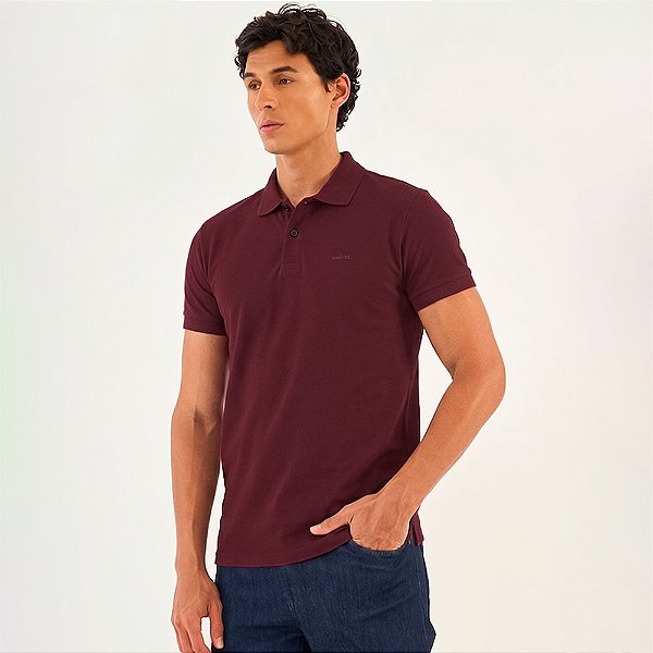 Camisa Polo Colcci Piquet Basic In26 Bordô Masculino