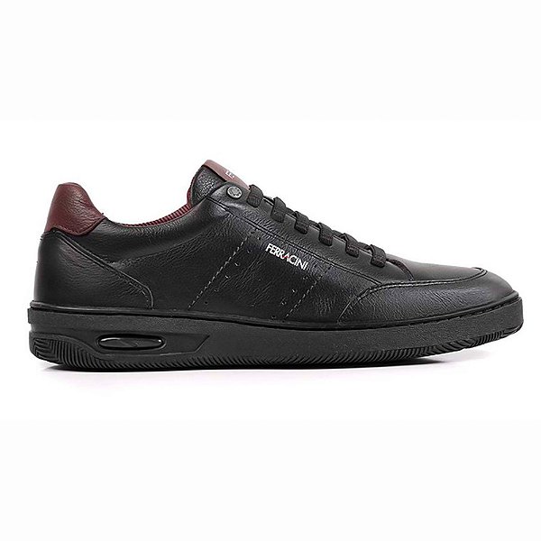 Sapatênis Couro Ferracini New Blady 2630C Preto Masculino