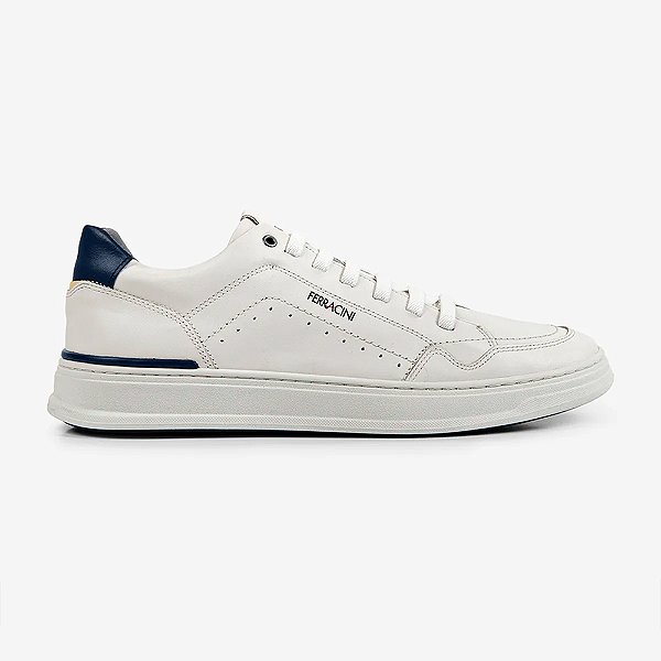 Sapatênis de Couro Ferracini Gold Fr 2071A Branco Masculino