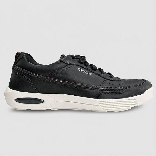 Sapatênis de Couro Ferracini Pulse 2270A Preto Masculino