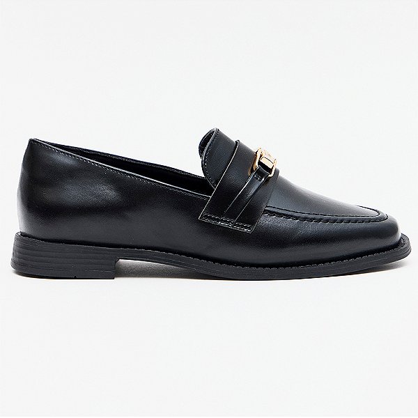 Mocassim Easy Lança Perfume Enfeite In26 Preto Feminino