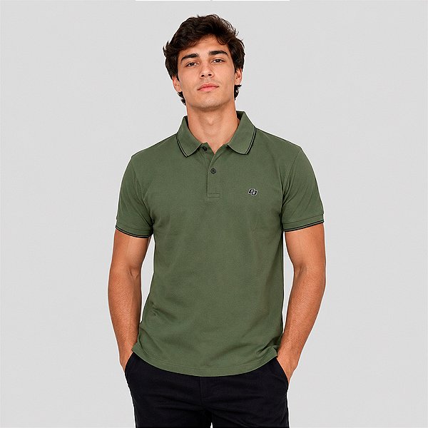 Camisa Polo Colcci Piquet In26 Verde Masculino