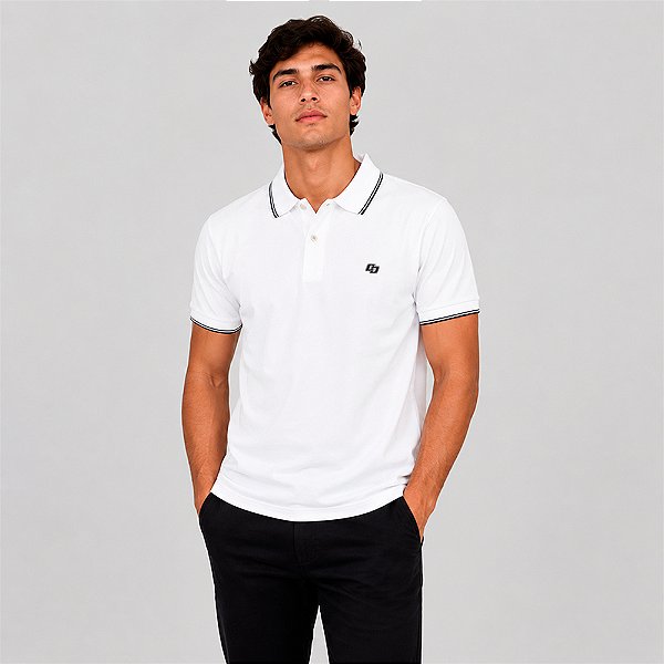 Camisa Polo Colcci Piquet In26 Off White Masculino