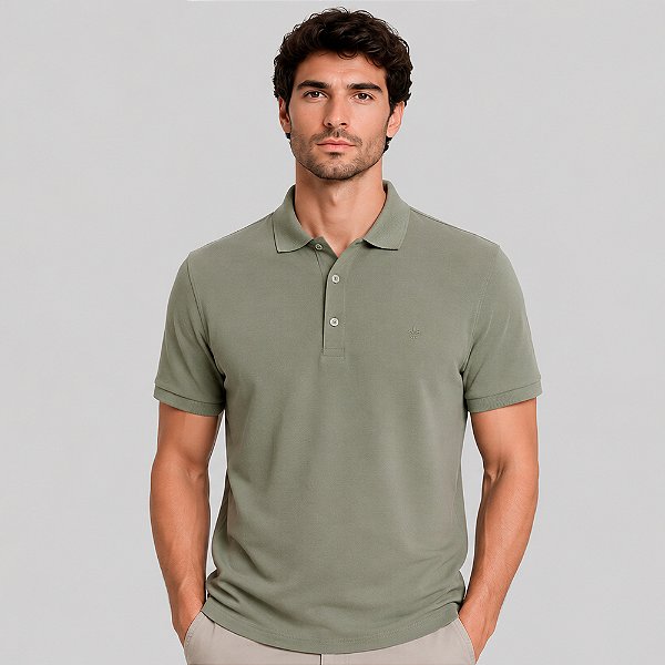 Camisa Polo Dudalina Essential Color In26 Verde Masculino