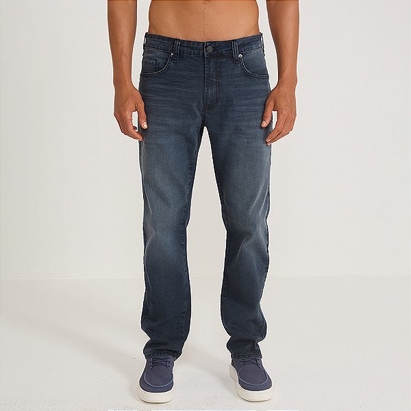 Calça Jeans Colcci Reta Mescla In26 Azul Masculino
