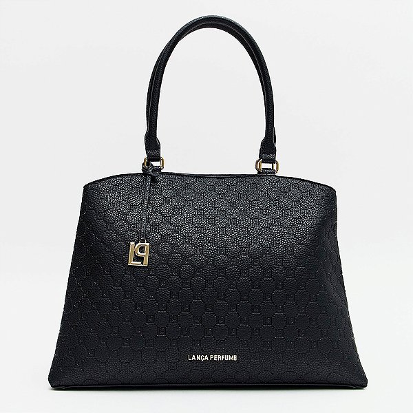 Bolsa Shopping Lança Perfume Pingente In26 Preto Feminino