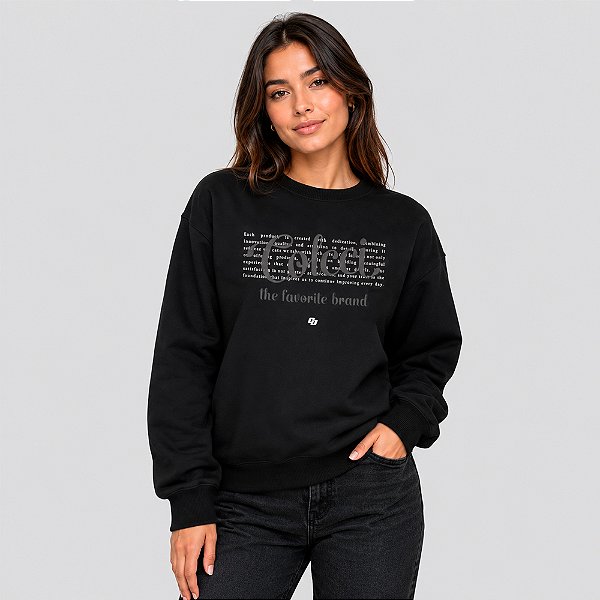 Moletom Colcci Favorite In26 Preto Feminino