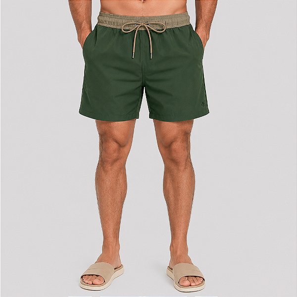 Short Dudalina Relax Classic Pr27 Verde Masculino