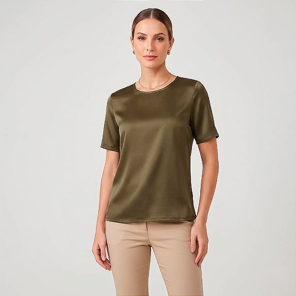 Blusa Dudalina Ingrid Pr27 Verde Feminino