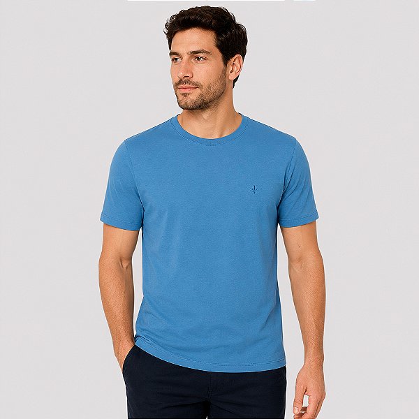 Camiseta Dudalina Essentials Color Pr27 Azul Masculino