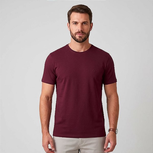 Camiseta Dudalina Essentials Pr27 Bordô Masculino