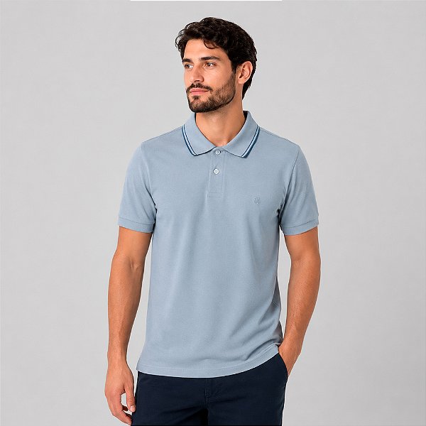 Camisa Polo Individual Comfort Basic Pr27 Azul Masculino
