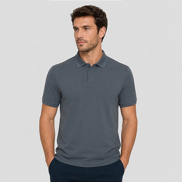 Camisa Polo Individual Comfort Basic Pr27 Azul Masculino