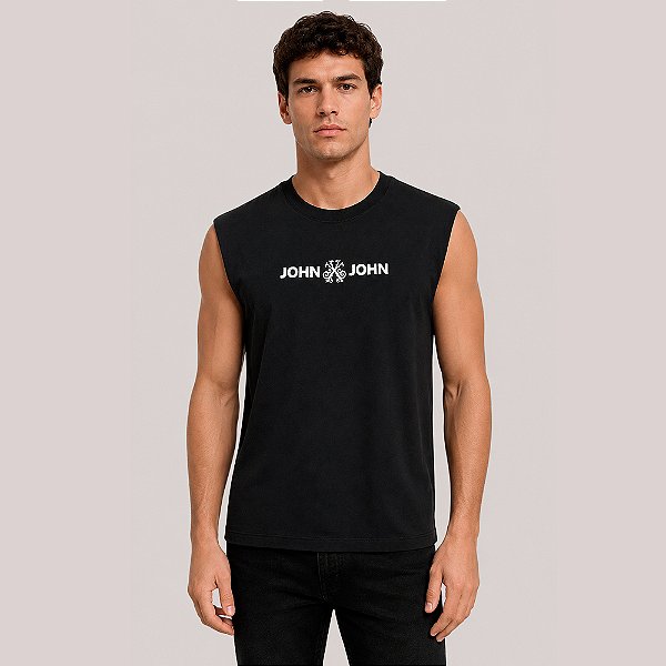 Regata John John Flat Pr27 Preto Masculino