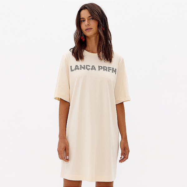 Vestido Tdress Lança Perfume Slv Pr27 Bege Feminino