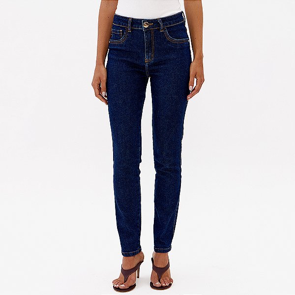 Calça Jeans Lança Perfume Skinny Midi Pr27 Azul Feminino