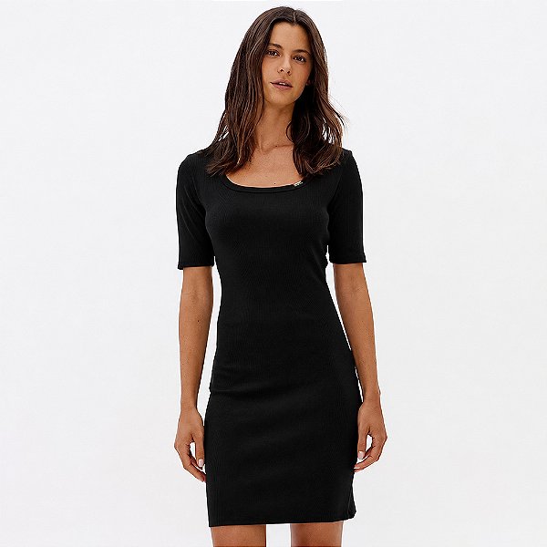 Vestido Curto Easy Lança Perfume Canelad Pr27 Preto Feminino