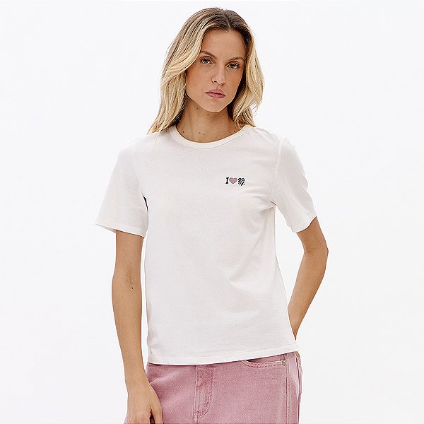 Camiseta Easy Lança Perfume Tradicio Pr27 Off White Feminino