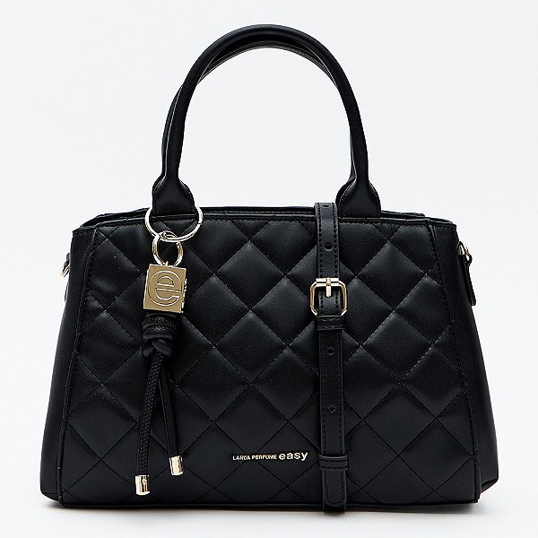 Bolsa Tote Easy Lança Perfume Matelasse Pr27 Preto Feminino