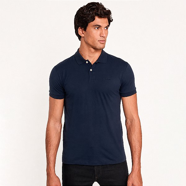 Camisa Polo Colcci Basic Pr27 Marinho Masculino