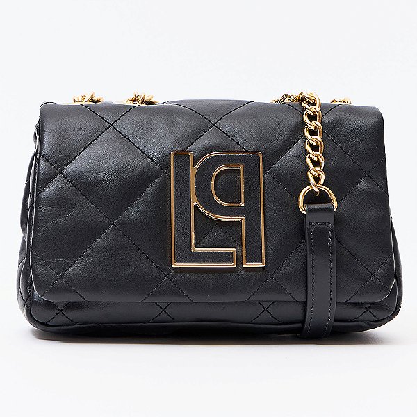 Bolsa Shoulder Lança Perfume Matelasse Pr27 Preto Feminino