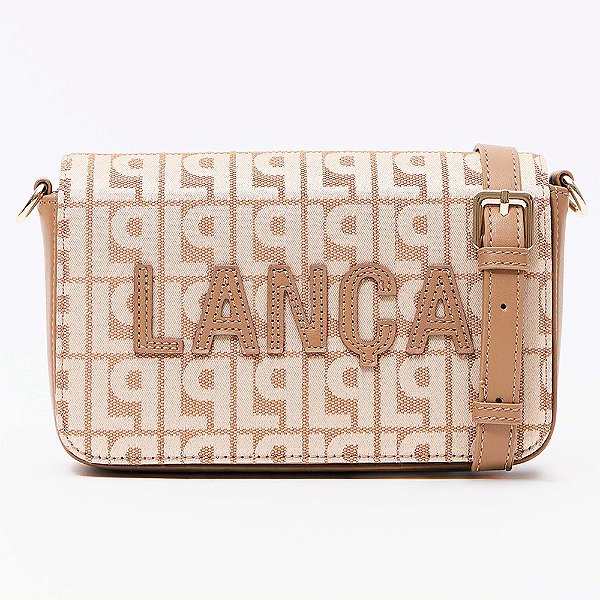 Bolsa Crossbody Lança Perfume Jacquard Pr27 Bege Feminino