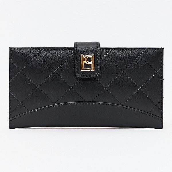 Carteira Lança Perfume Matelasse Enfeite Pr27 Preto Feminino