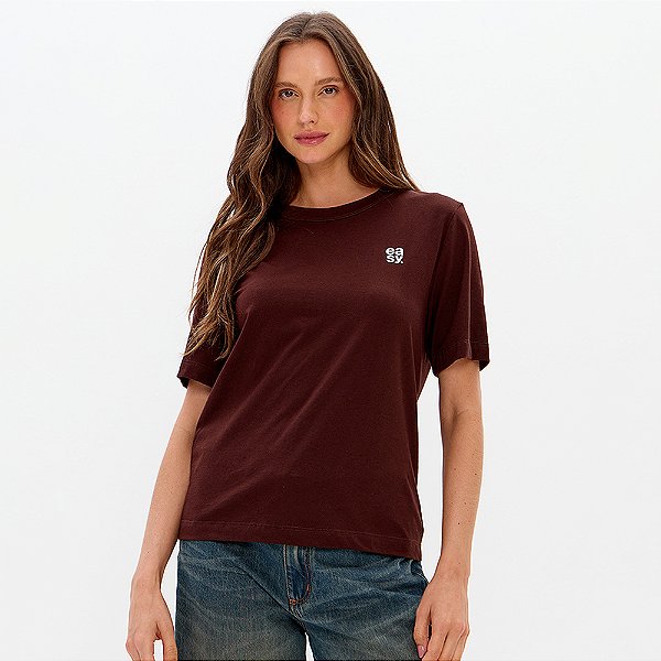 Camiseta Easy Lança Perfume Regular Pr27 Marrom Feminino