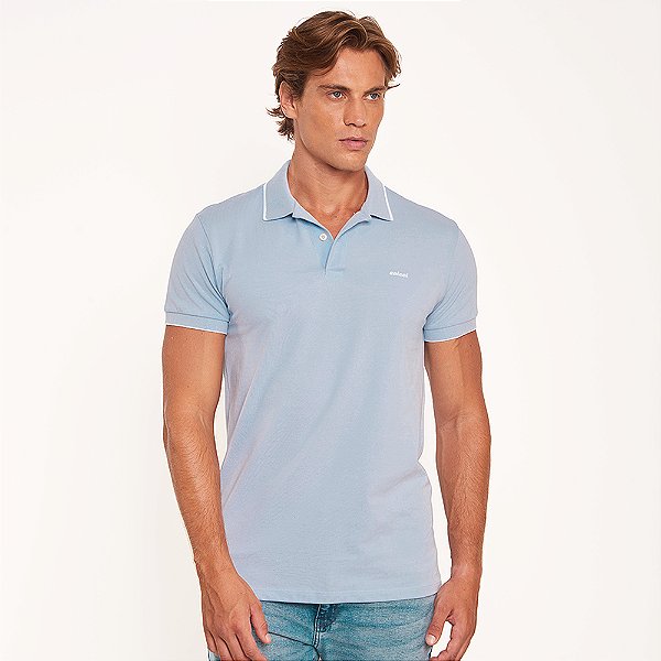 Camisa Polo Colcci Single Line Pr27 Azul Masculino