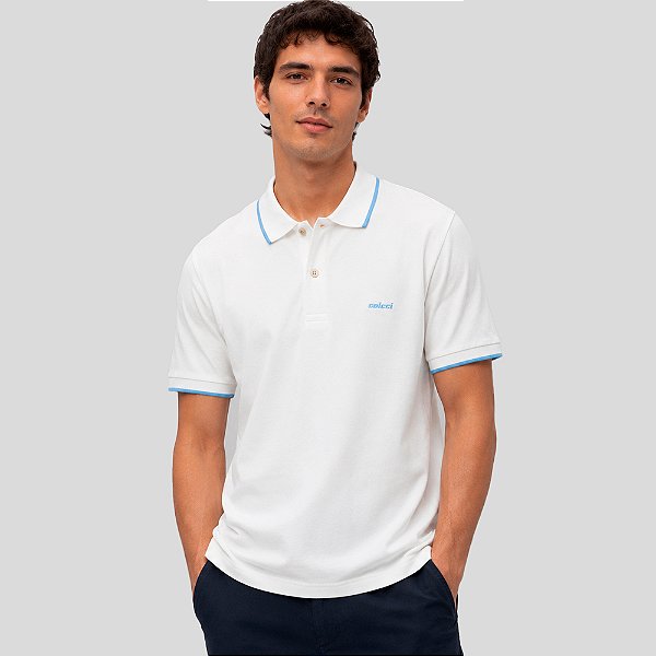 Camisa Polo Colcci Single Line Pr27 Off White Masculino