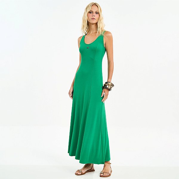 Vestido Longo Colcci Side Pr27 Verde Feminino