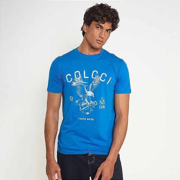 Camiseta Colcci Eagle Pr27 Azul Masculino