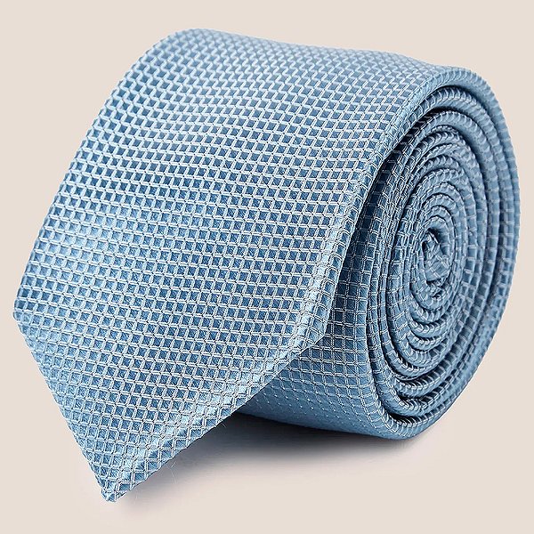 Gravata Seda Dudalina Maquinetada Pr27 Azul Masculino