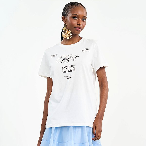 Camiseta Colcci Culture Pr27 Off White Feminino