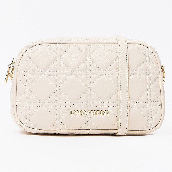 Bolsa Crossbody Lança Perfume Matelasse Pr27 Bege Feminino