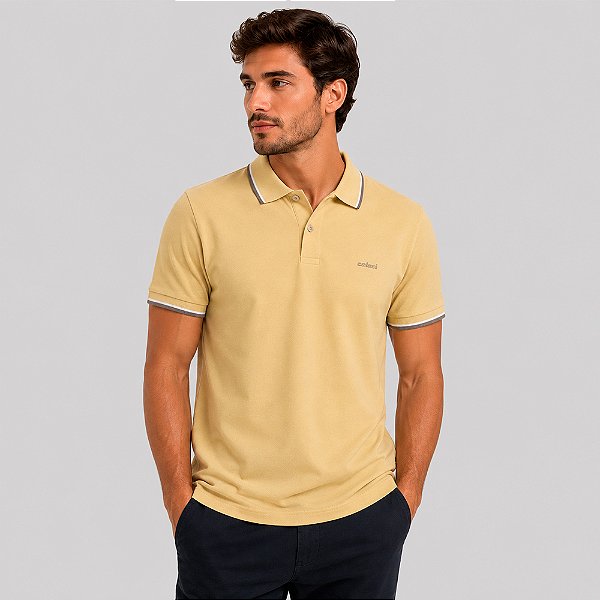 Camisa Polo Colcci Dual Pr27 Amarelo Masculino