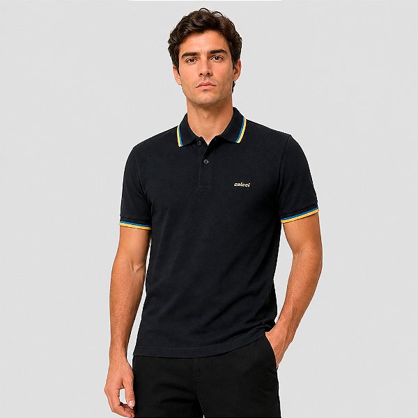 Camisa Polo Colcci Dual Pr27 Preto Masculino
